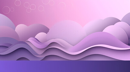 Background with light purple gradient color paper cut vector image