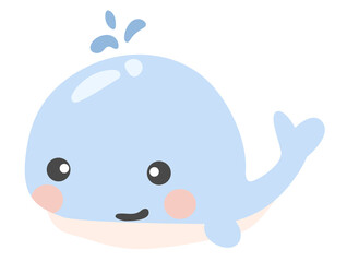 whales cartoon cute blue color pastel 