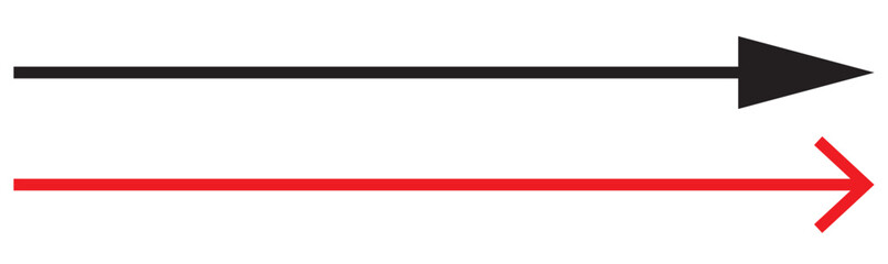 Obraz premium Straight long arrow vector icon