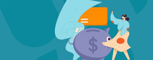 Online shopping payment security character flat vector concept operation hand drawn illustration
