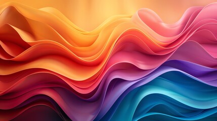 Fototapeta premium rainbow colors, wave gradient shape over Copper brown background, round, centered