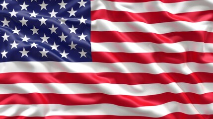 American flag wave close up background. USA flag