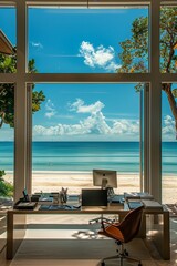 Obraz premium A stunning view from a modern office 