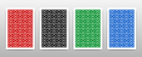 Playing cards back side. Vector illustrator. © Igor