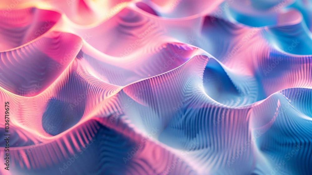 Poster close-up of colorful abstract background with wavy lines