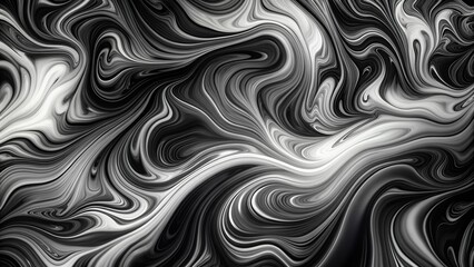 Minimalistic black and white 4k texture with abstract fluid shapes