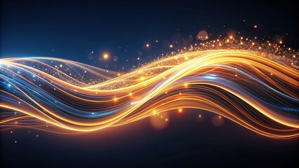 A mesmerizing flowing wave of light on a dark background
