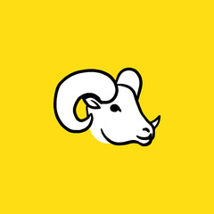 Vintage Sheep Head. Sketch, Drawing Style. Vector