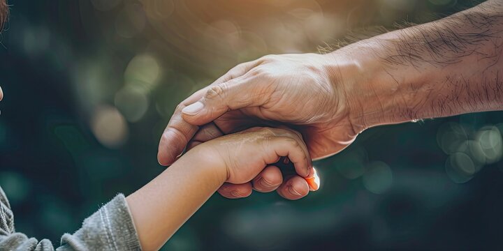 Tender Moment of Holding Hands