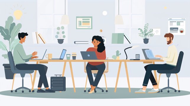 Virtual Coffee Break - Remote Workers Engaging in Casual Conversations and Team Building Online