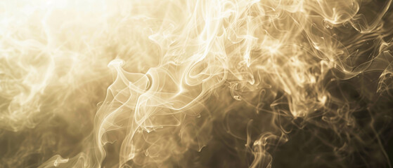 Obraz premium Abstract Golden Smoke Background with Swirling Patterns and Light Effects for Creative Design and Artistic Projects