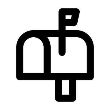 inbox email post box postmail line icon
