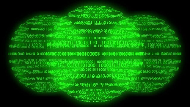 Filmato. Illustrazione 3D. Sfondo mondo digitale. Sequenza di zero e uno concetto di connessione globale tra persone, social network, e dispositivi informatici