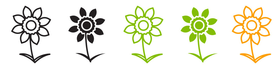 Daffodil icon line art vector