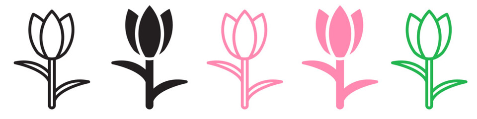 Tulip icon line art vector