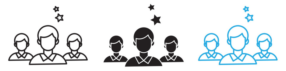 Leader icon line art vector