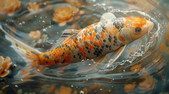 Colorful ornamental fish