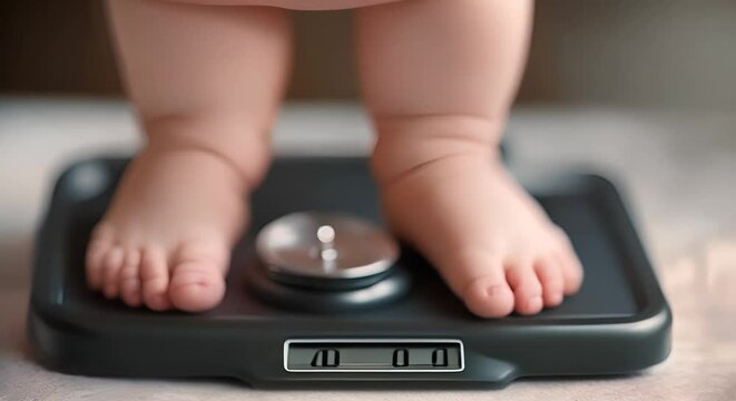 Baby on a scale.