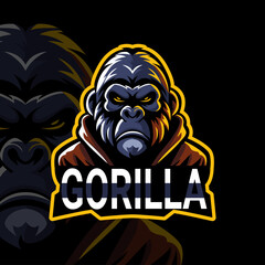 modern gorilla character esport logo