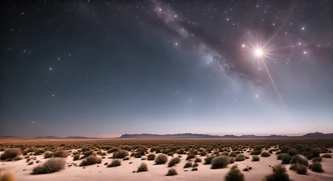 Guiding star in the desert. Shooting Star. Magi of the East.