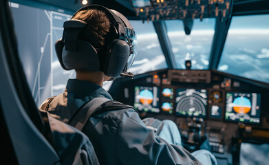 Multiple screens displaying complex data visualizations and digital information in a high-tech control room, illuminated with vibrant colors.