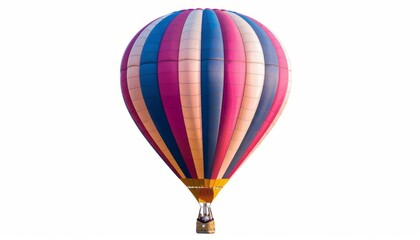 Fototapeta premium Spectacular Colorful Hot Air Balloon Drifting against White Sky --ar 7:4