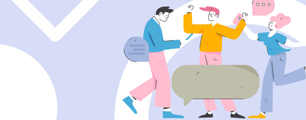 Communicate with consultants flat vector character concept operation hand drawn illustration
