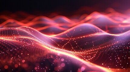 Close-up light wave on dark background