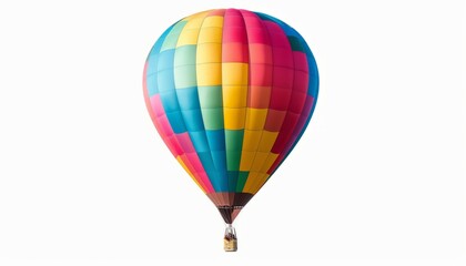 Obraz premium Vibrant Hot Air Balloon Soaring in Isolation