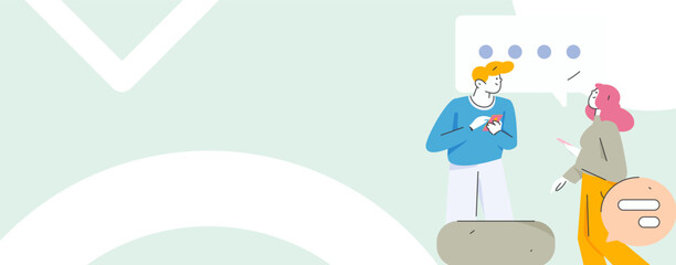 Communicate with consultants flat vector character concept operation hand drawn illustration
