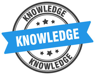 knowledge stamp. knowledge label on transparent background. round sign