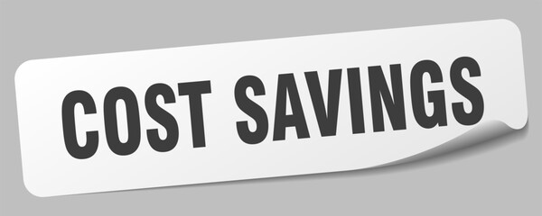 cost savings sticker. cost savings label
