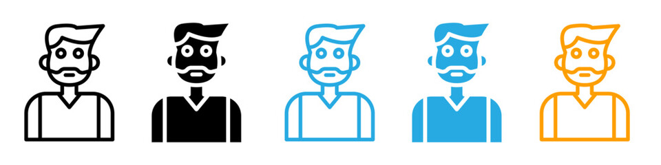 Hipster icon logo set vector