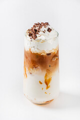 iced coffee with whipped cream