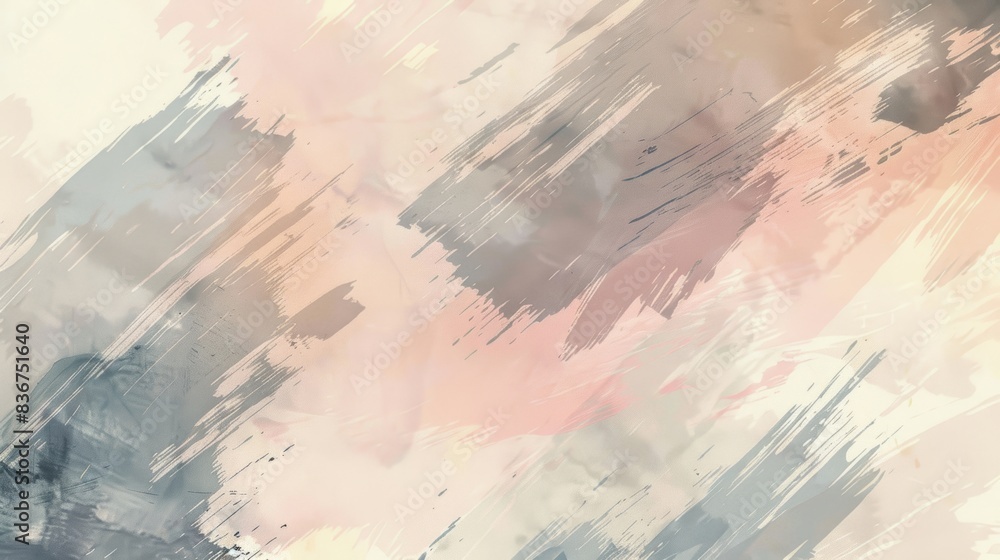 Poster soft color brushstroke abstract background with subtle elegance