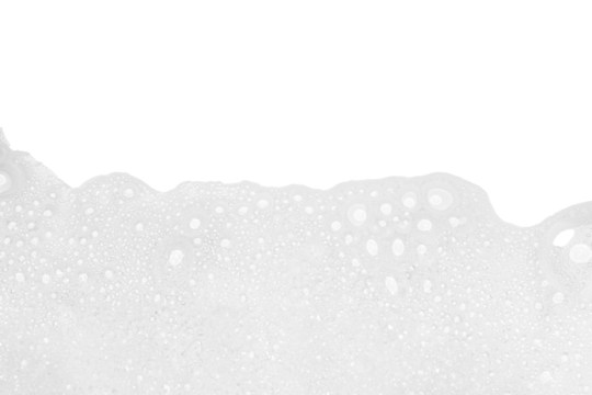 Soap foam or shampoo Soap foam texture or shampoo surface with bubble isolated with clipping path on background.