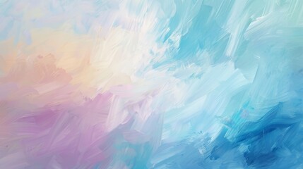 Obraz premium Brushstroke abstract background featuring soft and elegant blue and purple color hues