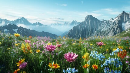 Obraz premium meadow with flowers
