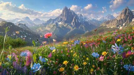 Fototapeta premium meadow with flowers