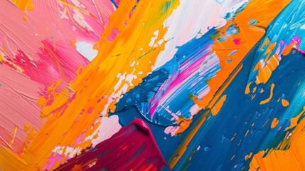 Abstract background with colorful paint brush strokes