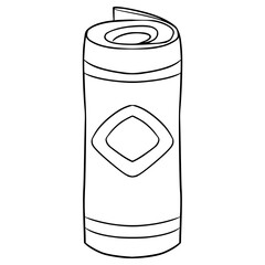 carpet in rolls illustration hand drawn outline vector