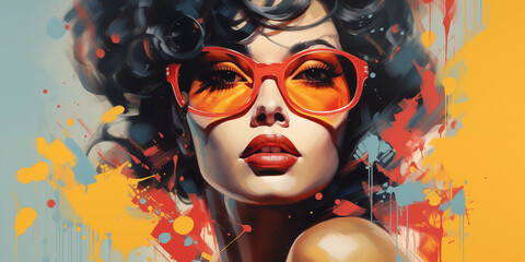 Colorful Fashion Portrait of a Woman