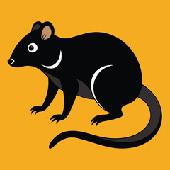 Solid color Cane Rat animal vector design