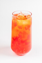 fresh lemonade on the white background