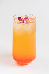 fresh lemonade on the white background
