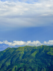 clouds over the mountains