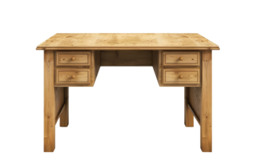 Wooden Desk with Drawers