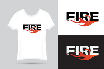 Fire letter t-shirt design 