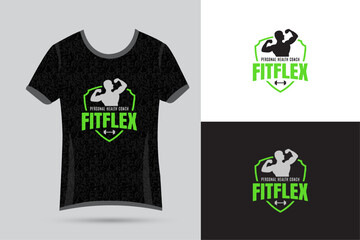 Body fitness t-shirt design vector print ready 