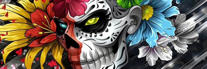 Calavera Sugar Skull for Dia de los Muertos (Day of the Dead)